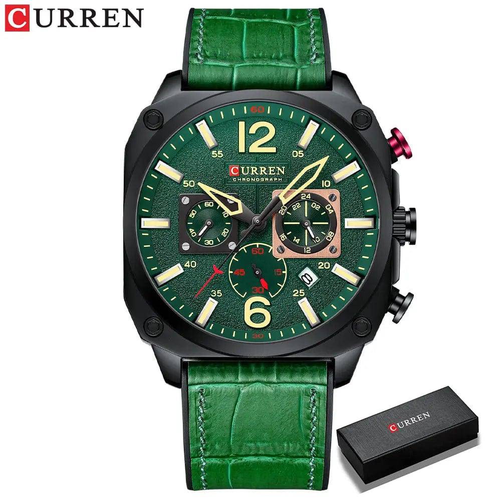 Yoors Shop CURREN Brand Luxury Men Brown Quartz Wristwatches for Male Luminous Chronograph