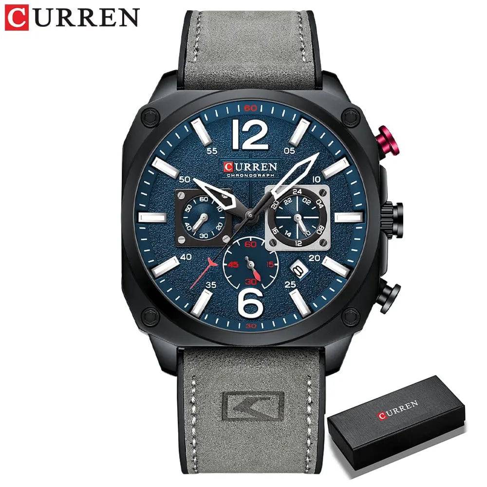 Yoors Shop CURREN Brand Luxury Men Brown Quartz Wristwatches for Male Luminous Chronograph