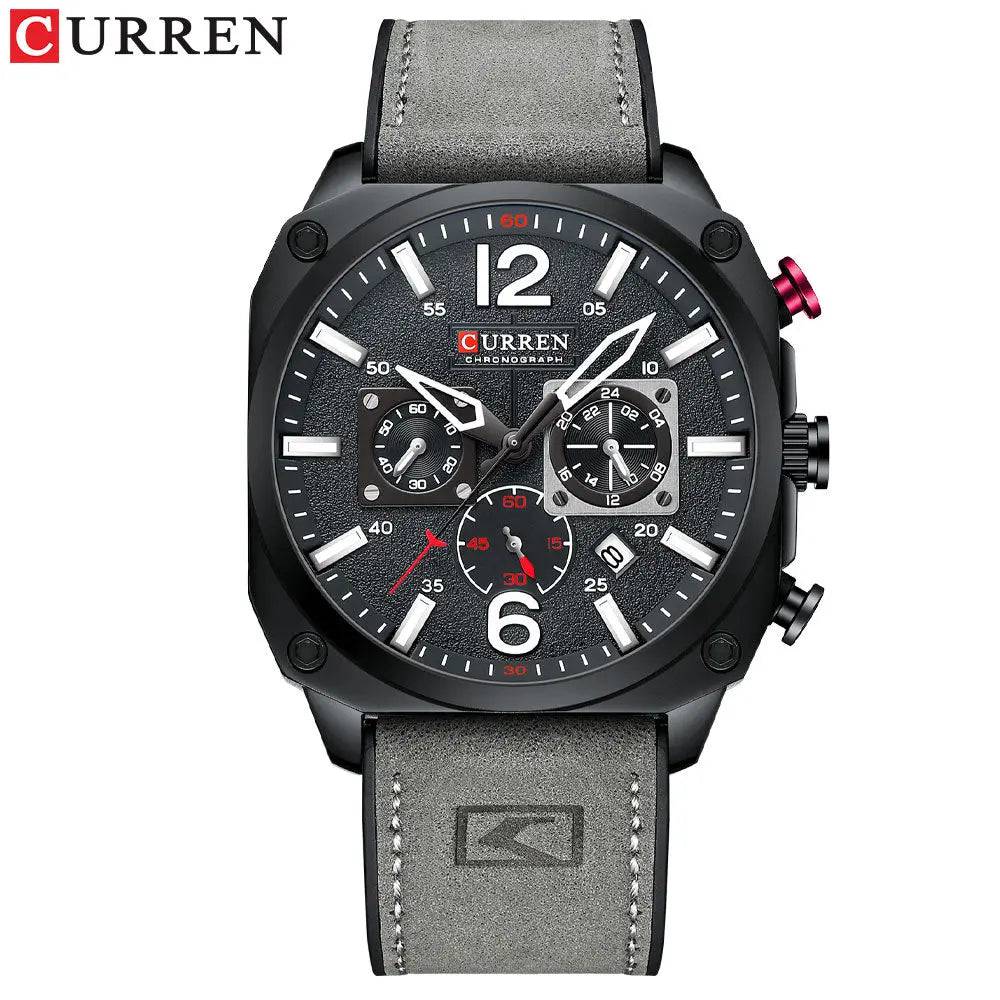 Yoors Shop CURREN Brand Luxury Men Brown Quartz Wristwatches for Male Luminous Chronograph