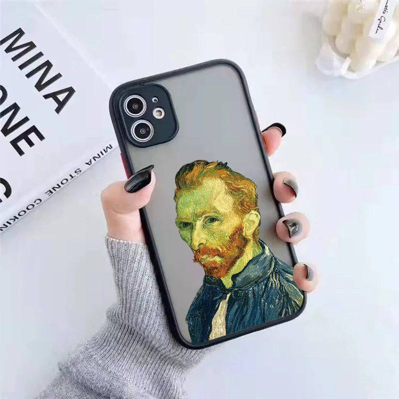 Voor Coque iphone 7 8 Plus 15 14 11 12 13 Pro Max Mini X XR XS Max Telefoon gevallen Art Van Gogh Olieverf Zacht Schokbestendig Covers