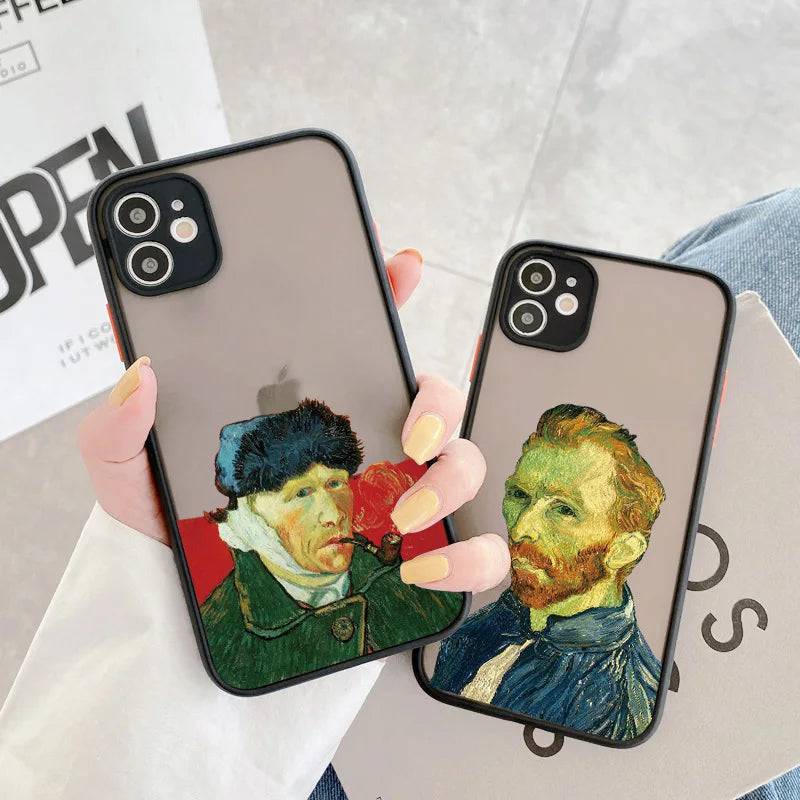 Voor Coque iphone 7 8 Plus 15 14 11 12 13 Pro Max Mini X XR XS Max Telefoon gevallen Art Van Gogh Olieverf Zacht Schokbestendig Covers