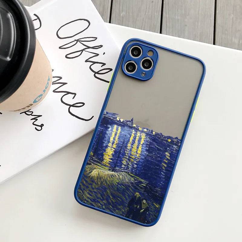 Für Coque iphone 7 8 Plus 15 14 11 12 13 Pro Max Mini X XR XS Max Telefon Fällen kunst Van Gogh Ölgemälde Weiche Stoßfest Abdeckungen