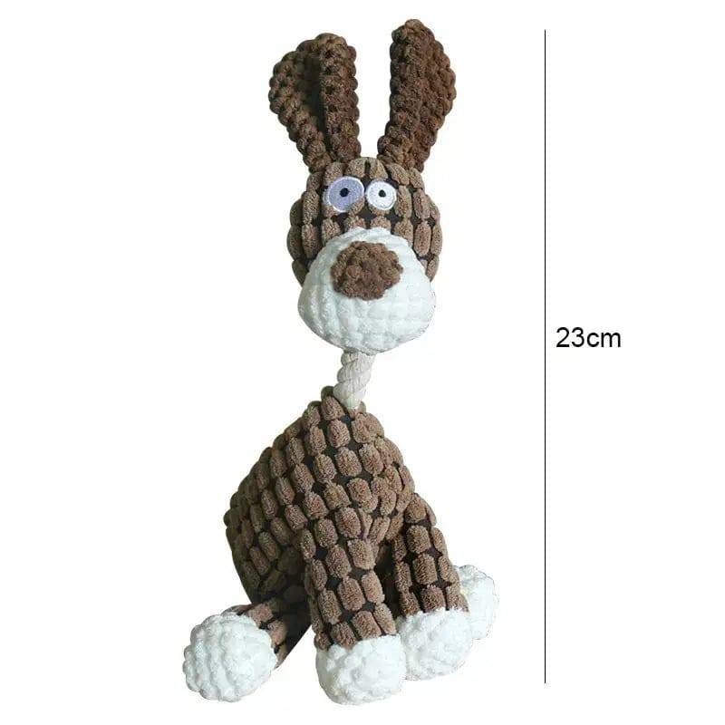 Interactive Fun Pet Toy: Donkey Shape Corduroy Chew with Squeaky Delight for Engaging Play