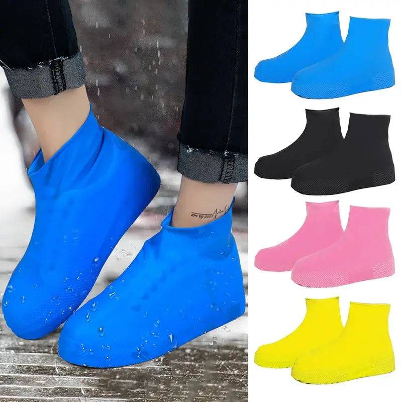 Waterdichte overschoenen, 9,1 inch hoogte, siliconen, antislip regenlaarzen, unisex