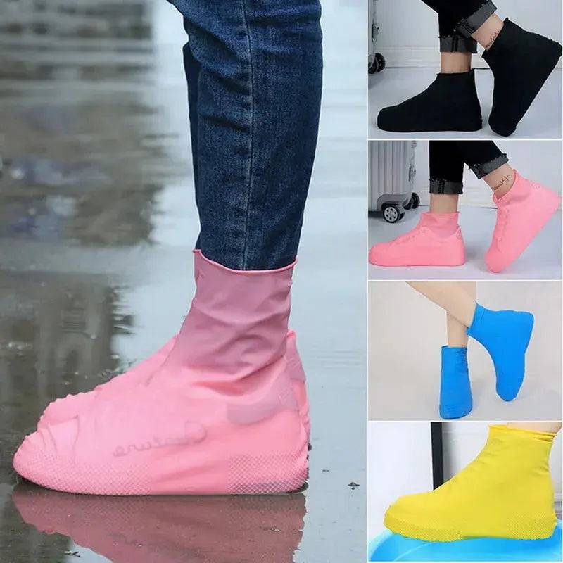 Waterdichte overschoenen, 9,1 inch hoogte, siliconen, antislip regenlaarzen, unisex