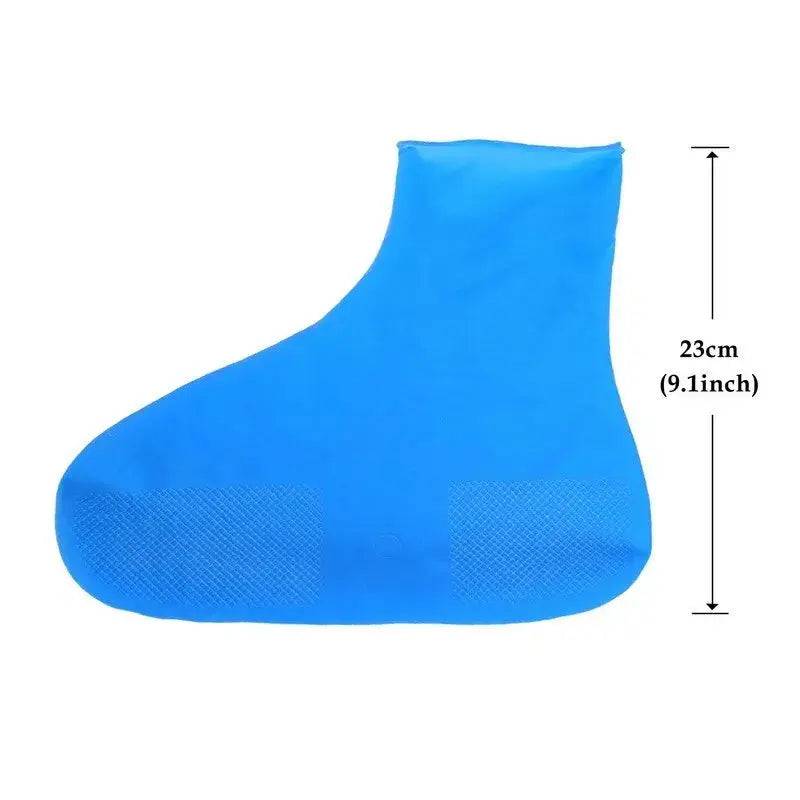 Waterdichte overschoenen, 9,1 inch hoogte, siliconen, antislip regenlaarzen, unisex