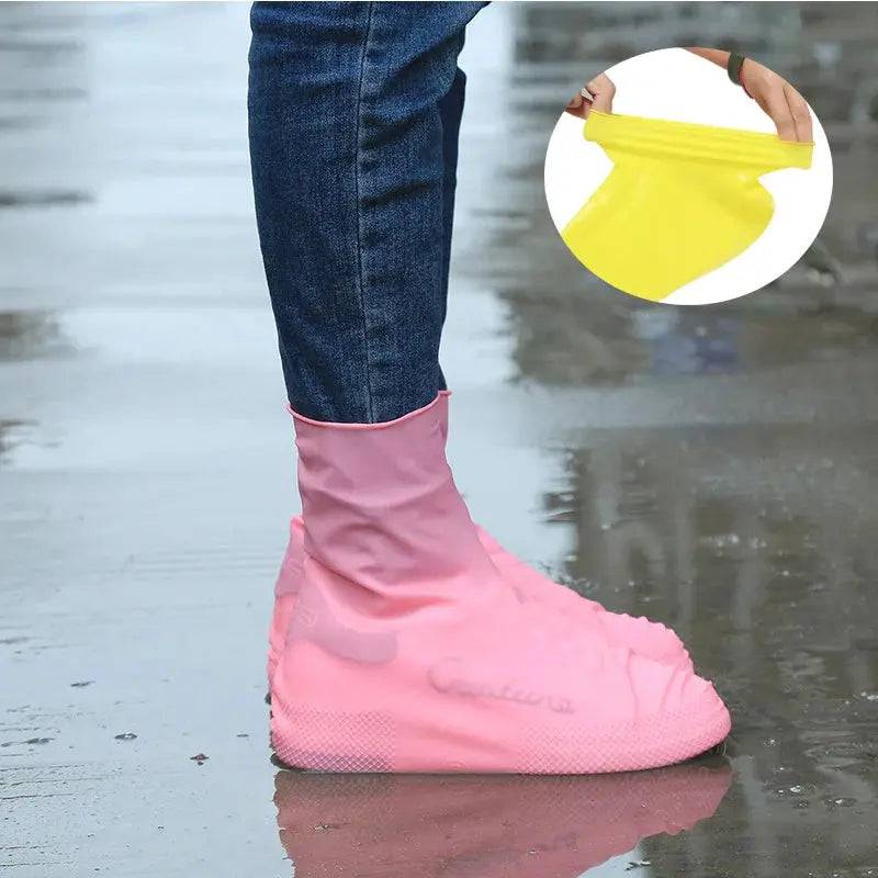 Waterproof Shoe Covers,  9.1 inch height, Silicone, Anti-Slip Rain Boots Unisex