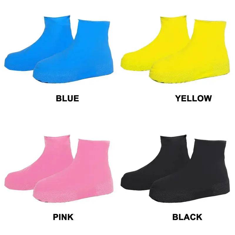 Waterproof Shoe Covers,  9.1 inch height, Silicone, Anti-Slip Rain Boots Unisex