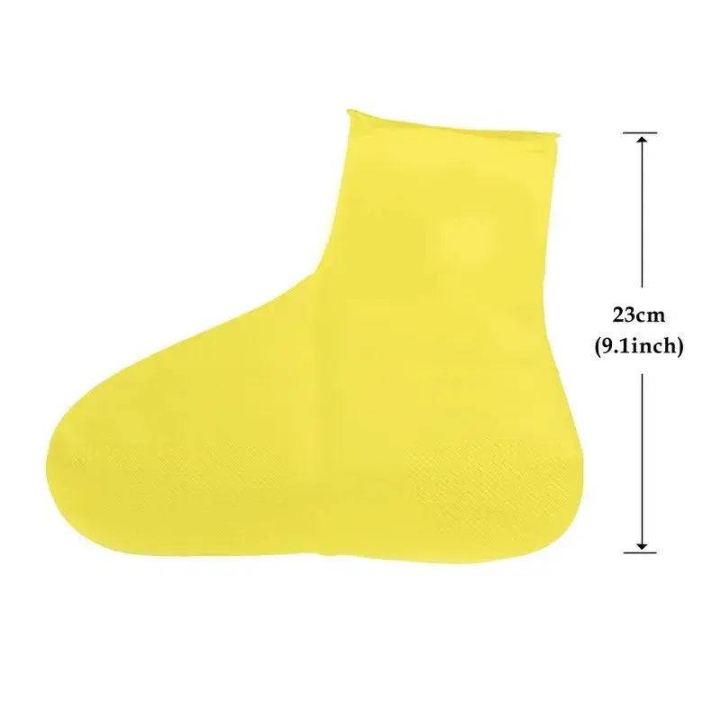 Waterproof Shoe Covers,  9.1 inch height, Silicone, Anti-Slip Rain Boots Unisex