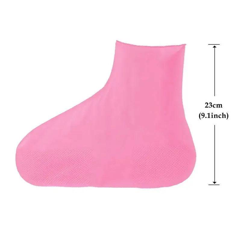 Waterproof Shoe Covers,  9.1 inch height, Silicone, Anti-Slip Rain Boots Unisex