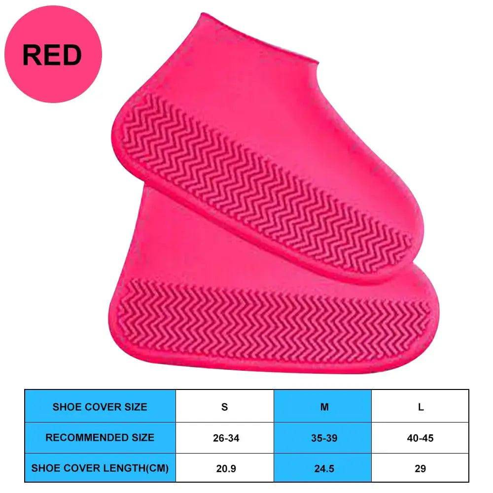 Waterproof Shoe Covers,  9.1 inch height, Silicone, Anti-Slip Rain Boots Unisex