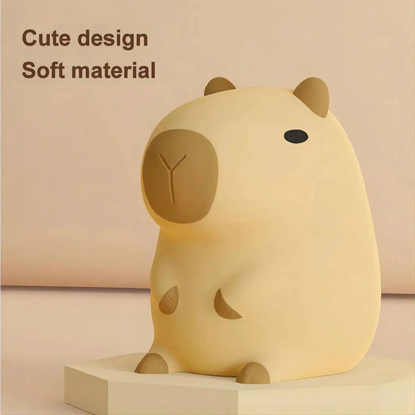 Cute Cartoon Capybara Silicone Night Light USB Rechargeable  Sleep Night Lamp