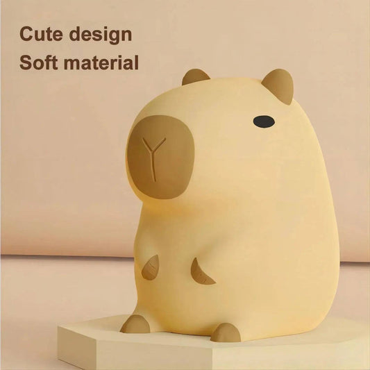 Cute Cartoon Capybara Silicone Night Light USB Rechargeable  Sleep Night Lamp