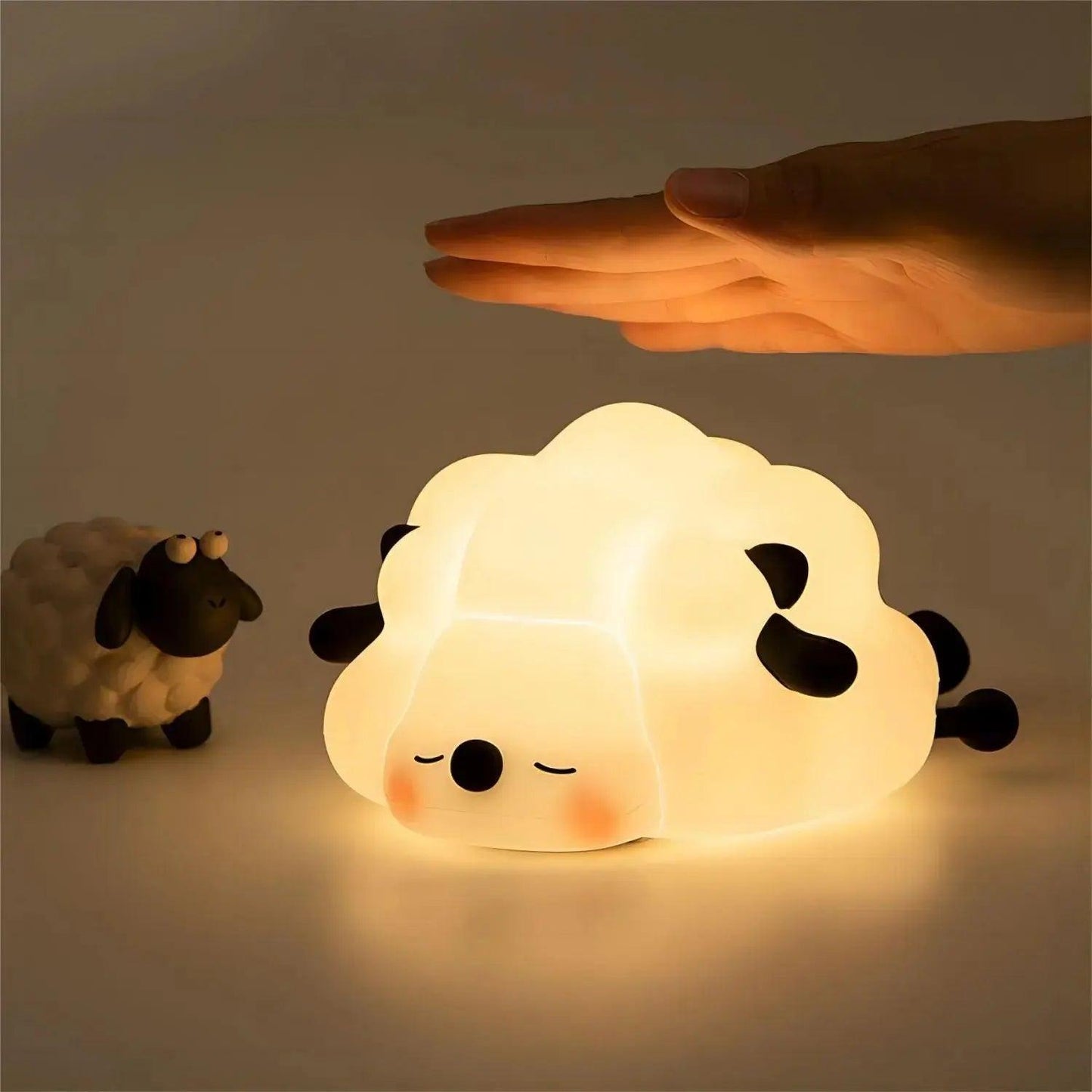 LED-Nachtlichter, süße Schaf-Panda-Kaninchen-Silikonlampe, wiederaufladbar über USB, mit Zeitsteuerung, Nachttischdekor, Kinder-Baby-Nachtlicht, Geburtstagsgeschenk