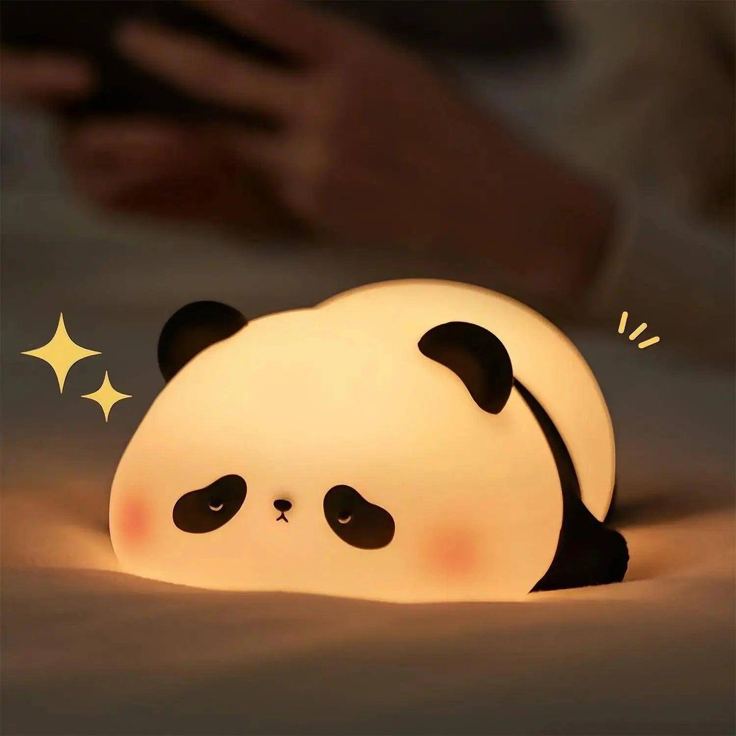 LED-Nachtlichter, süße Schaf-Panda-Kaninchen-Silikonlampe, wiederaufladbar über USB, mit Zeitsteuerung, Nachttischdekor, Kinder-Baby-Nachtlicht, Geburtstagsgeschenk