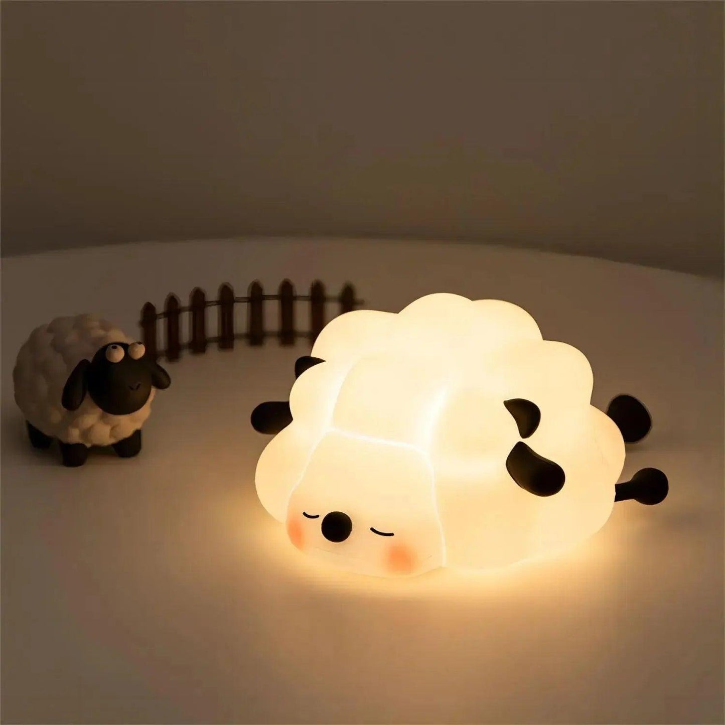 LED-Nachtlichter, süße Schaf-Panda-Kaninchen-Silikonlampe, wiederaufladbar über USB, mit Zeitsteuerung, Nachttischdekor, Kinder-Baby-Nachtlicht, Geburtstagsgeschenk