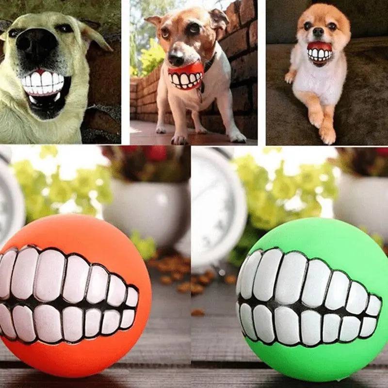 Pet Teeth Silicon Chew Ball Toy for Large Breeds