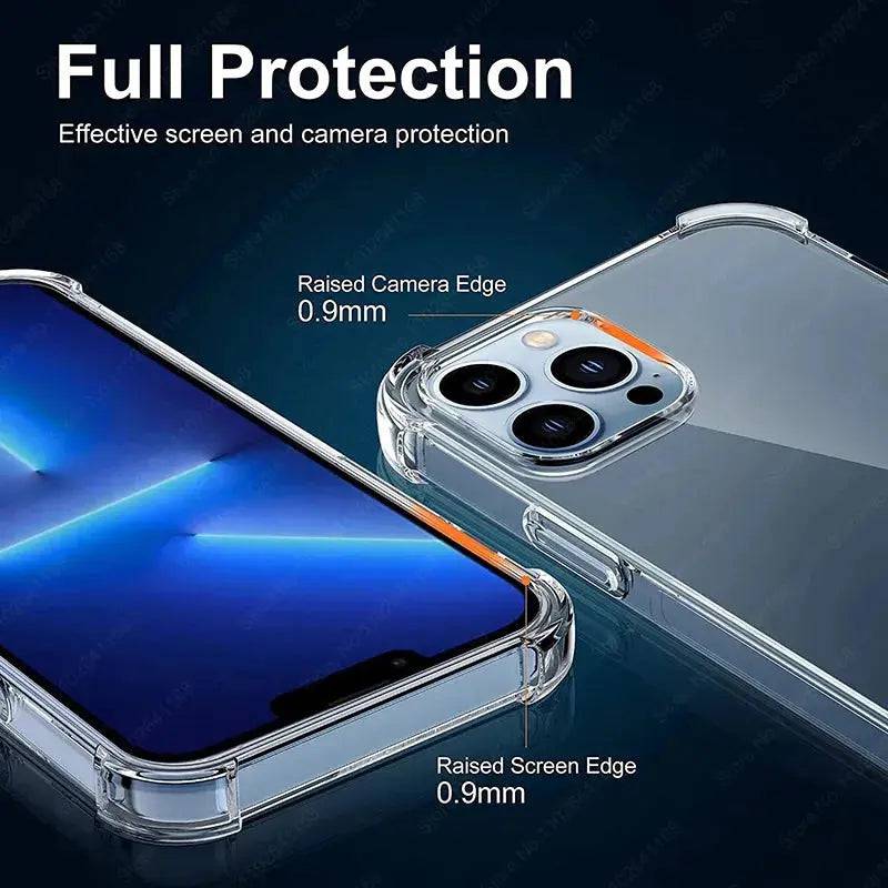 Shockproof Clear iPhone Case With Silicone Bumper