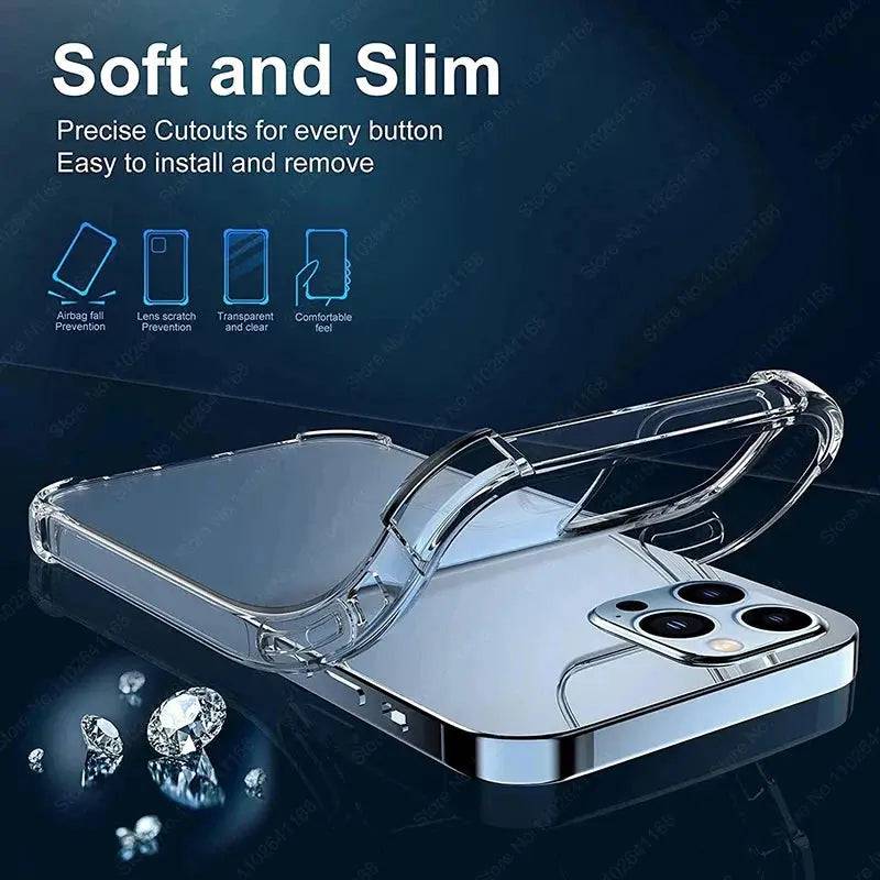 Shockproof Clear iPhone Case With Silicone Bumper