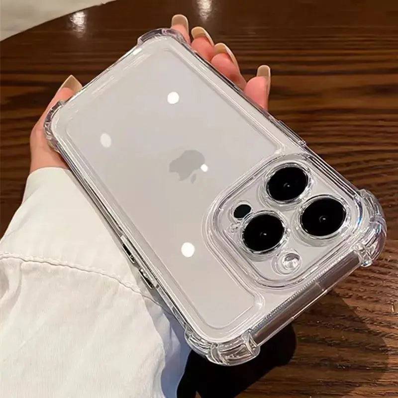 Shockproof Clear iPhone Case With Silicone Bumper