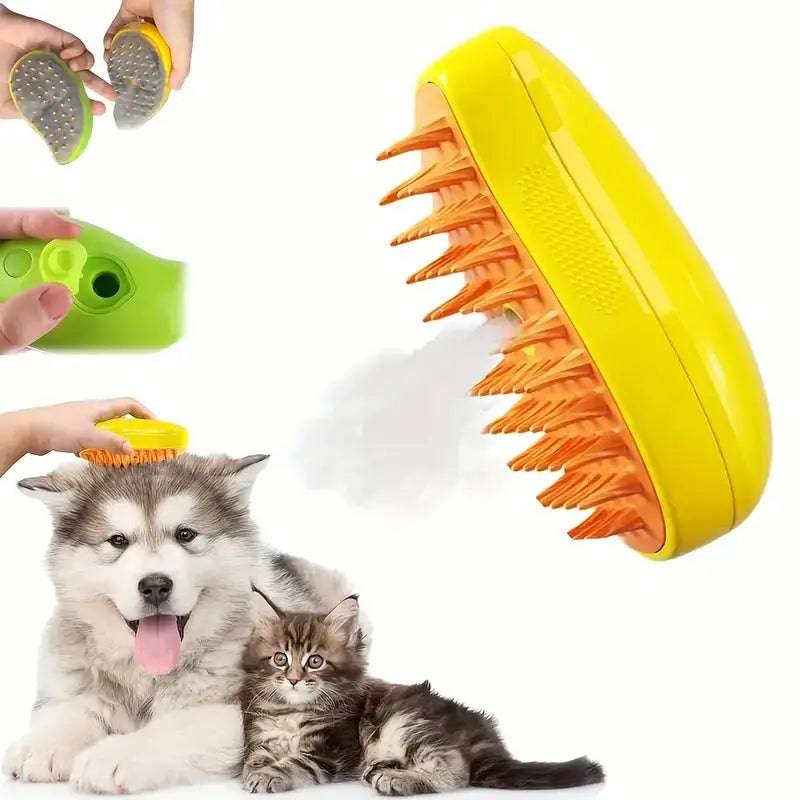 Pet Soft Steamy Brush for Removing Tangled And Loose Hair