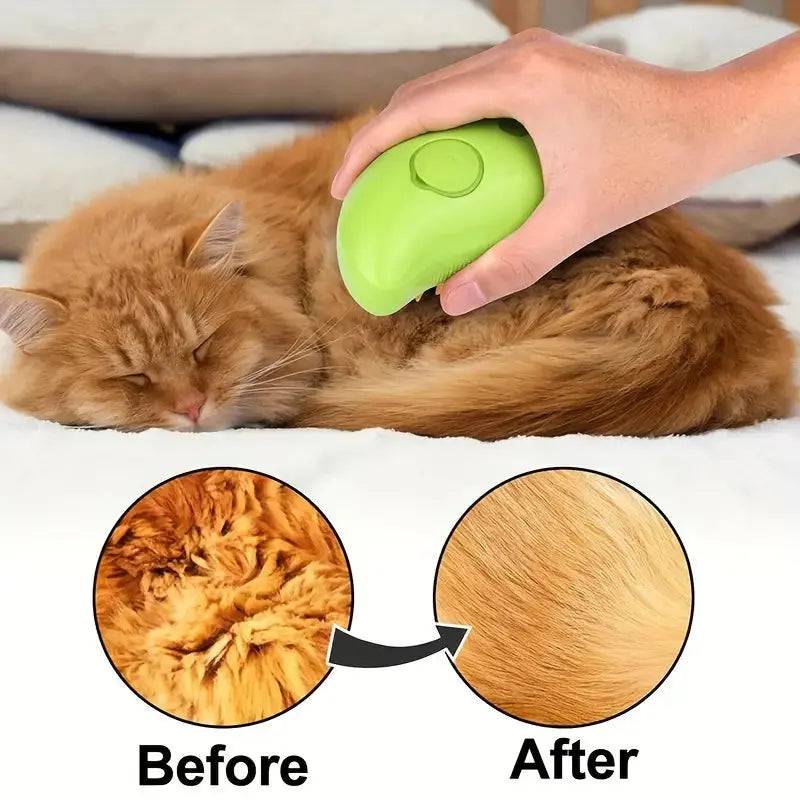 Pet Soft Steamy Brush for Removing Tangled And Loose Hair