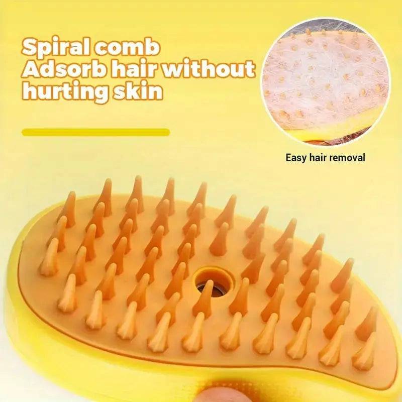 Pet Soft Steamy Brush for Removing Tangled And Loose Hair