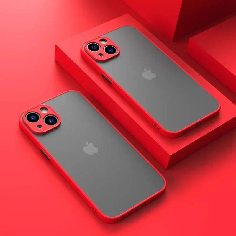 Shockproof Armor Matte Case For iPhone Silicone Bumper Cover