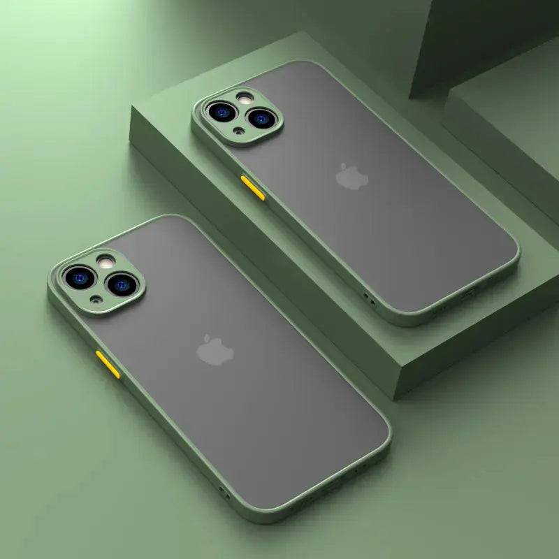 Shockproof Armor Matte Case For iPhone Silicone Bumper Cover