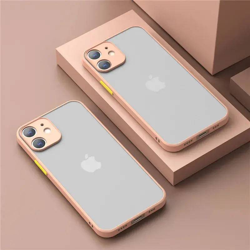 Shockproof Armor Matte Case For iPhone Silicone Bumper Cover