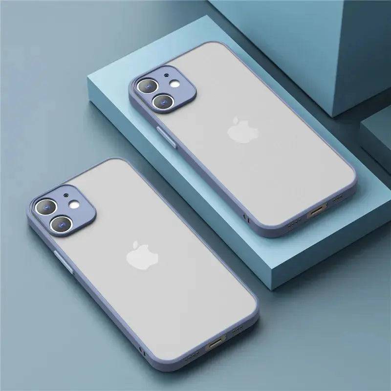 Shockproof Armor Matte Case For iPhone Silicone Bumper Cover