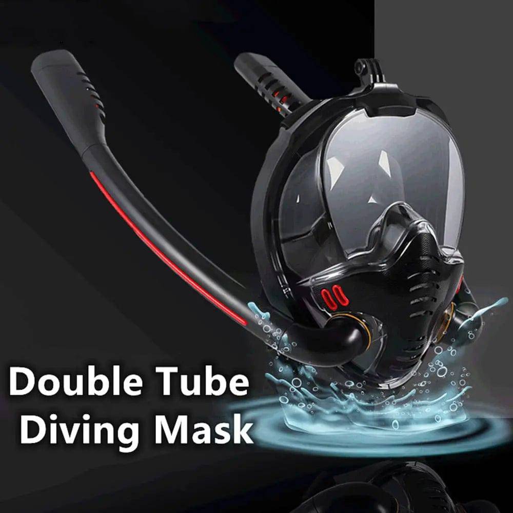 Maschera da Snorkeling in silicone a doppio tubo