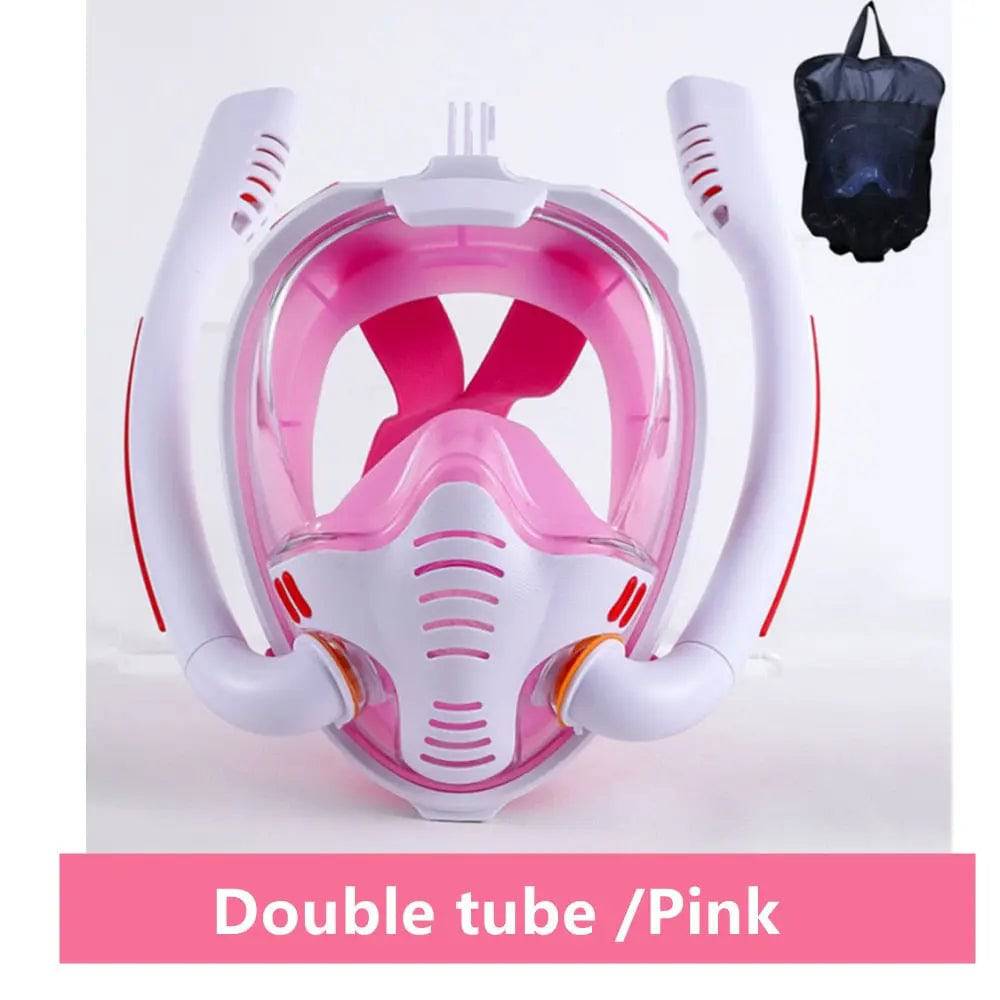 Siliconen snorkelmasker met dubbele buis