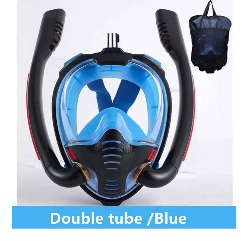 Maschera da Snorkeling in silicone a doppio tubo