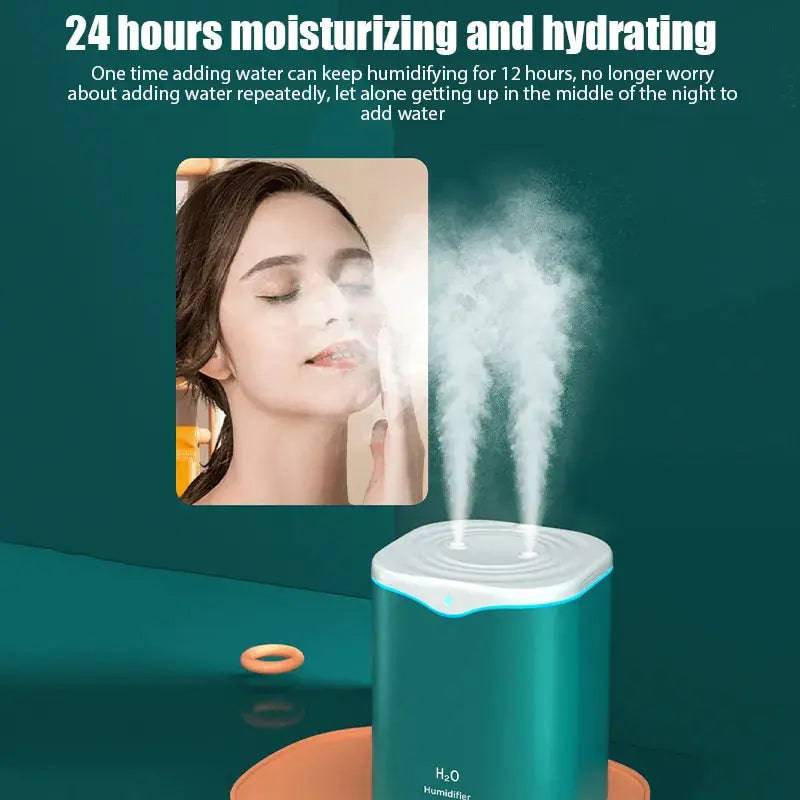 Air Humidifier Double Spray Port Essential Oil Aromatherapy Humificador Cool Mist Maker