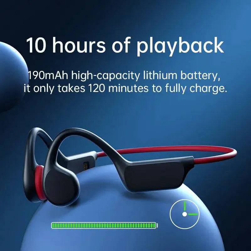 2024 Bone Conduction Earphones Bluetooth Wireless IPX8 Waterproof MP3 Player Hifi Ear-hook Headphone With Mic Headset For Swimming