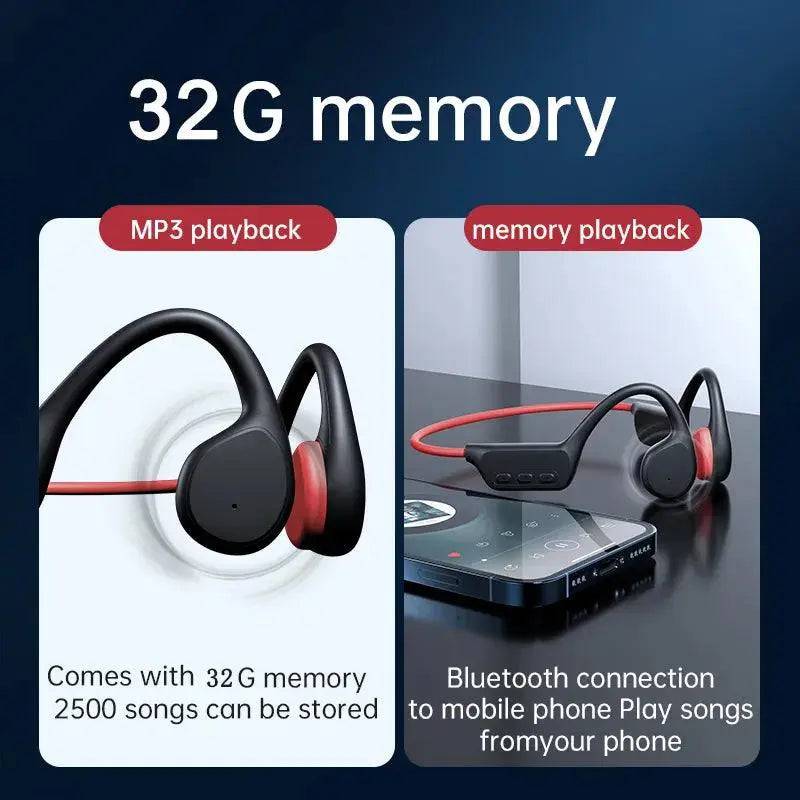 2024 Beengeleiding Koptelefoon Bluetooth Draadloos IPX8 Waterdichte MP3 Speler Hifi Oorhaak Hoofdtelefoon Met Microfoon Headset Voor Zwemmen