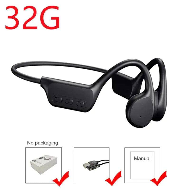 2024 Bone Conduction Earphones Bluetooth Wireless IPX8 Waterproof MP3 Player Hifi Ear-hook Headphone With Mic Headset For Swimming