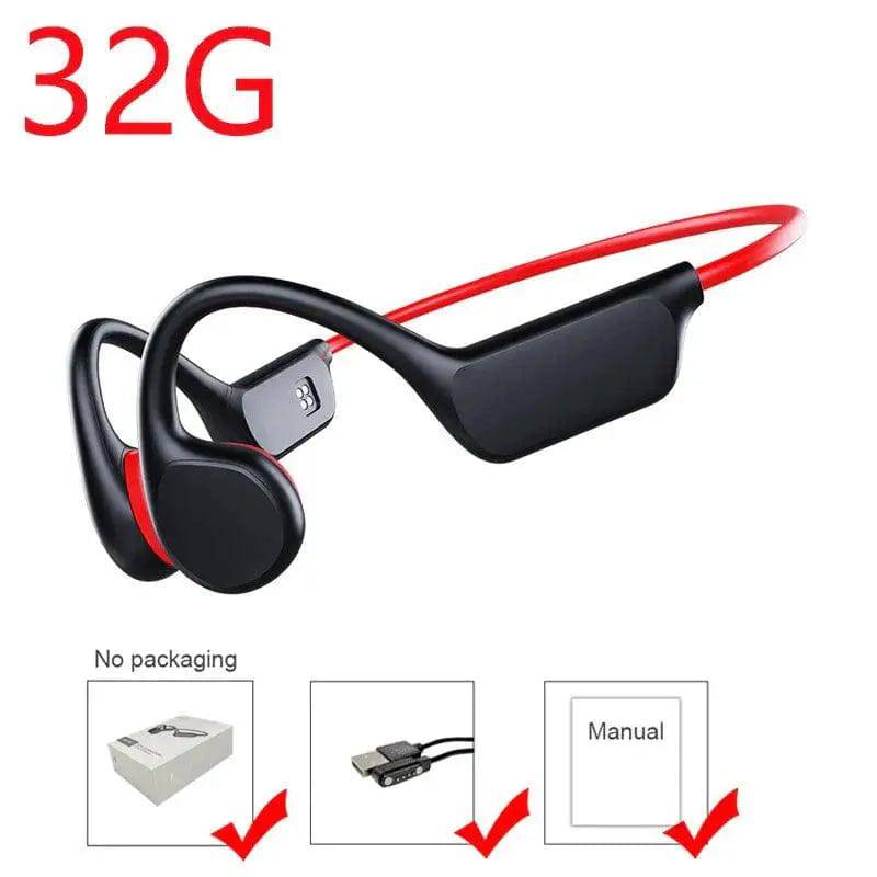 2024 Bone Conduction Earphones Bluetooth Wireless IPX8 Waterproof MP3 Player Hifi Ear-hook Headphone With Mic Headset For Swimming