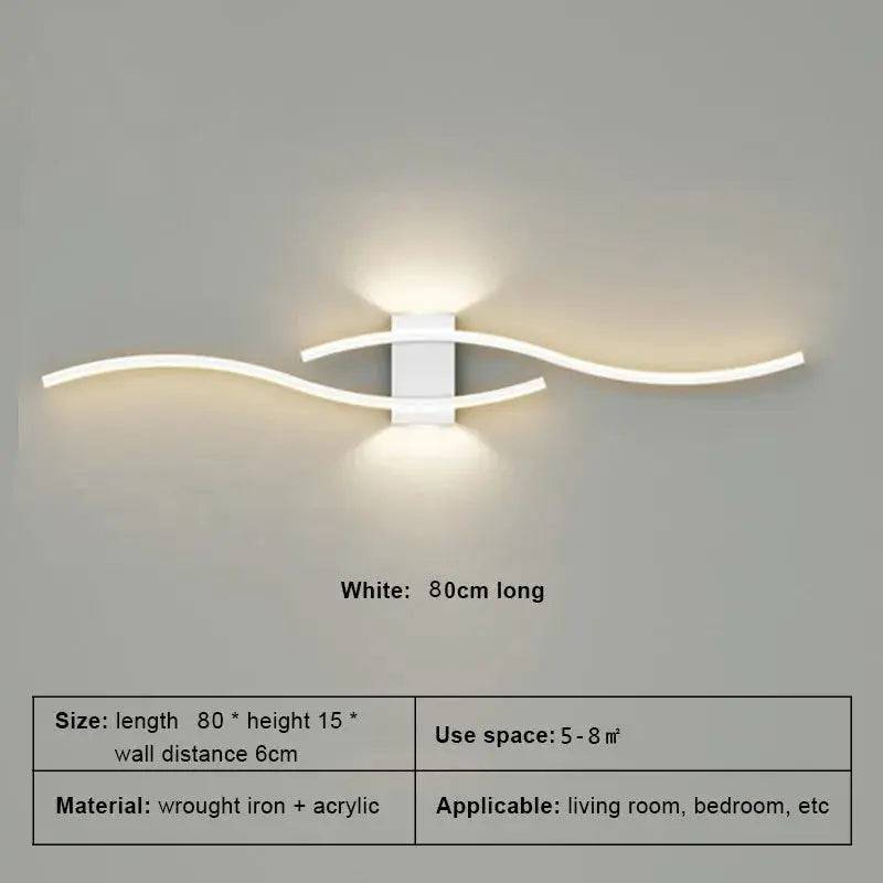 Yoors Winkel. Moderne minimalistische LED wandlamp zwart wit interieur