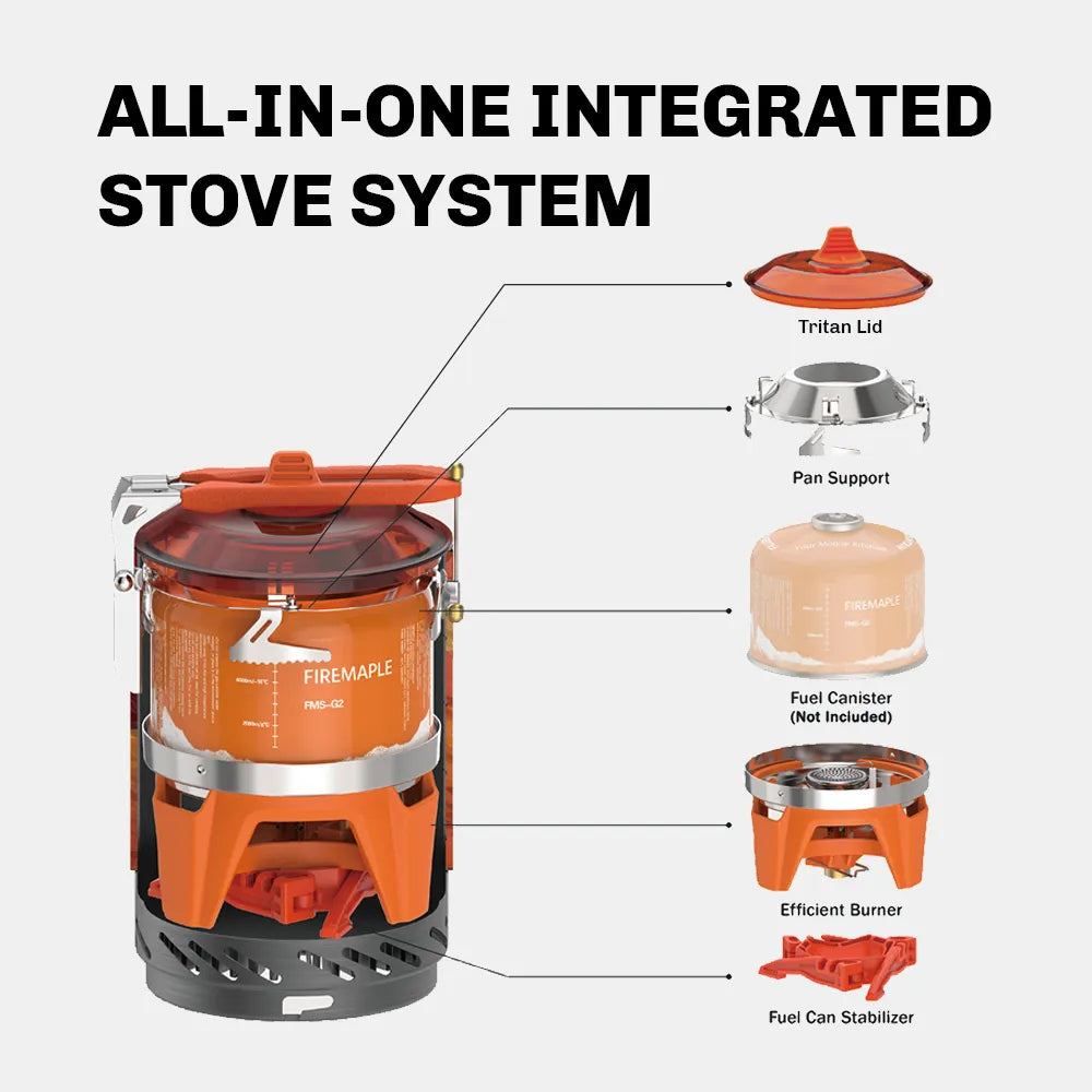 Fire Maple X2 Outdoor Gasfornuis Brander Toeristische Draagbare Kooksysteem Met Warmtewisselaar Pot FMS-X2 Camping Wandelen Gasfornuis