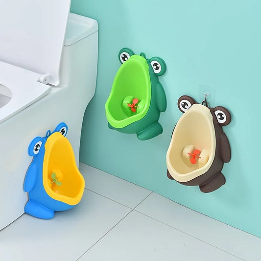 Cute Frog Potty Training Urinal Boy with Fun Aiming Target Toilet Urinal Trainer