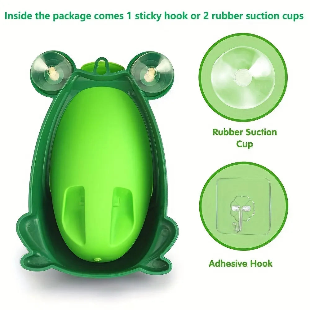 Cute Frog Potty Training Urinal Boy with Fun Aiming Target Toilet Urinal Trainer