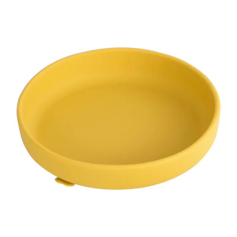 Safe Silicone Children's Tableware: Round Plates & Bowls