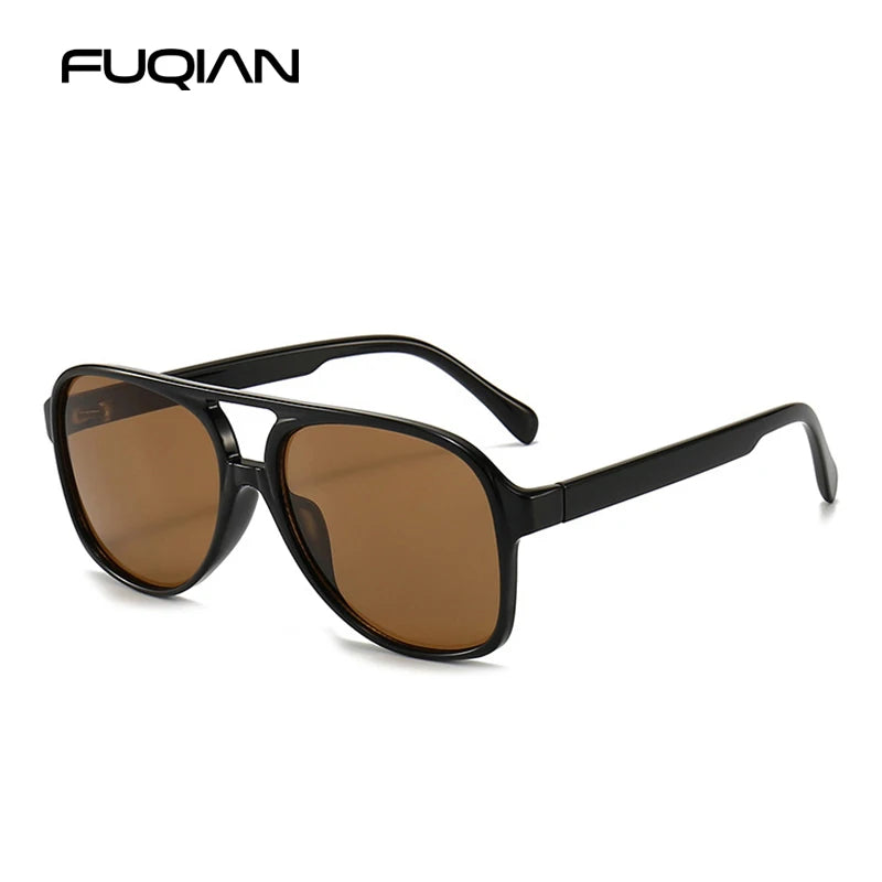 Retro Pilot Sunglasses Men Women Fashion Aviation Polarized Sun Glasses Unisex Vintage Gradient Color Outdoor Anti Glare Shades