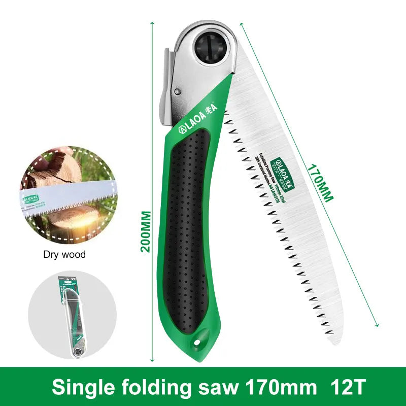 LAOA Pruner Secateurs Pruning SK5 Gardening Serra Outdoor Camping Saws Folding Sharp Tooth DIY Woodworking Garden Saw