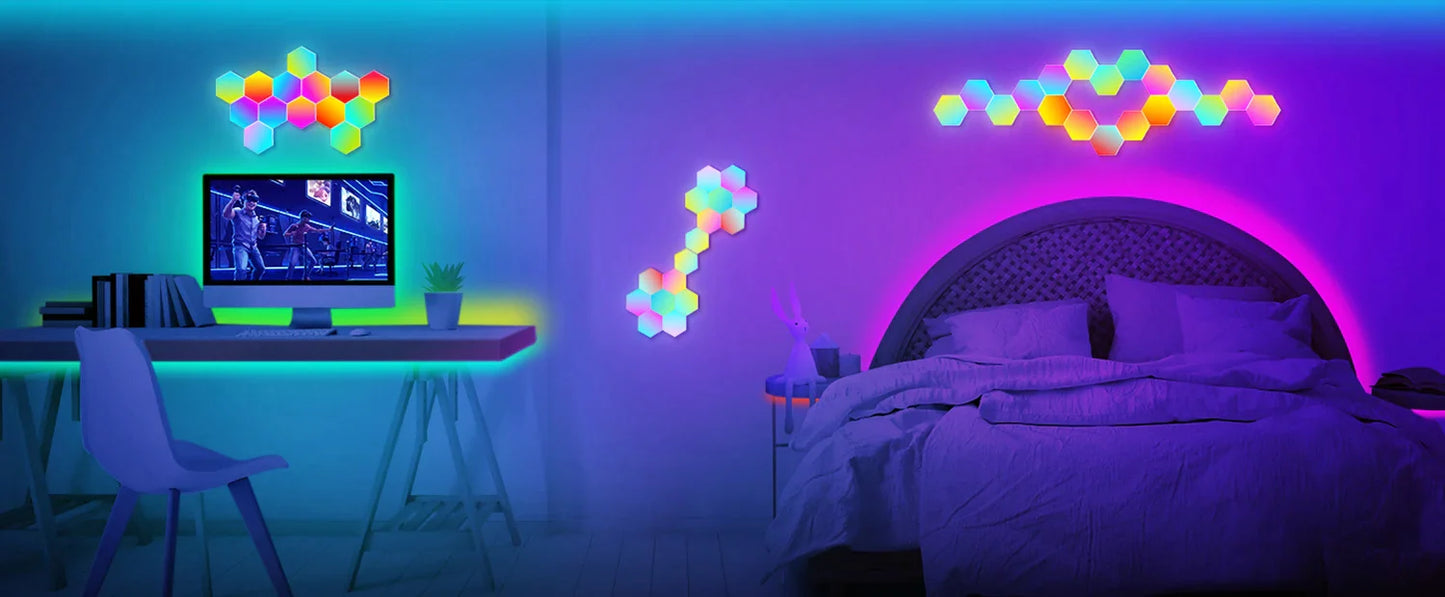 Smart Hexagonal Color changing Ambient Night Wall Lamp