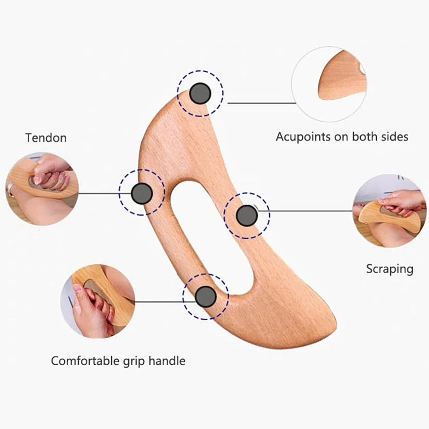 Wooden Gua Sha Tool Scraping Board Massage Tool Slimming Guasha Massage Board Gua Sha Scraper Body Massage Therapy Tool