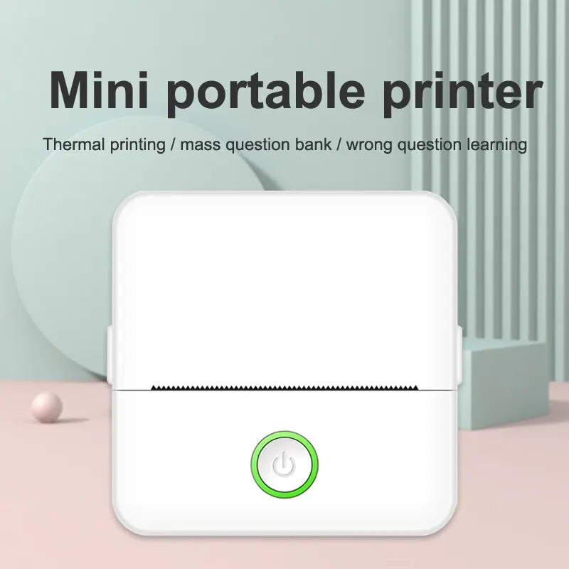 Mini HD draagbare label thermische printer Endurance Bluetooth-printer voor studenten Fout Titel Opmerking Verkeerde zak Inktloos afdrukken