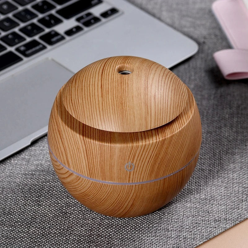 Home Wood Grain Air Humidifier Purifier Aroma Diffuser USB Ultrasonic Cool Mist Sprayer Essential Oil Fragrance